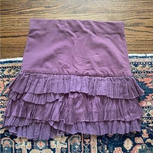 Free People Maura ruffle skirt in Mauve